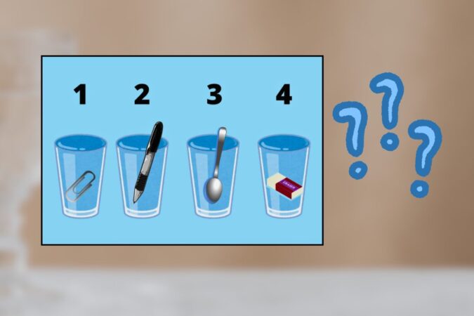 test intelligenza bicchiere d'acqua